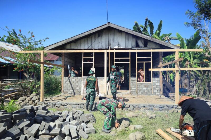 Satgas TMMD ke-126 Kodim 1505/Tidore terus menunjukkan komitmennya dalam meningkatkan kesejahteraan masyarakat di wilayah binaan