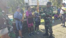 Koramil 1710-02/Timika menggelar kegiatan Komunikasi Sosial (Komsos) Kreatif dengan warga binaan melalui lomba bola voli