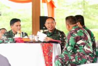 Pelaksanaan Gladi Model Latihan TNI 2025 yang digelar di Danau Tirta Asri, Mabes TNI, Cilangkap, Jakarta Timur