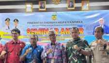 Dandim 1710/Mimika Letkol Inf M. Slamet Wijaya, S.Sos., M.Han., M.A., menghadiri acara seminar akhir Studi Kelayakan Pembentukan Daerah Otonomi Baru
