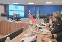 Kepala Bakamla RI Laksdya TNI Dr. Irvansyah, S.H., M.Tr.Opsla., menggelar pertemuan bilateral dengan Hellenic Coast Guard (HCG)
