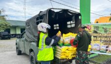 Kodim 1710/Mimika bekerja sama dengan Bulog Kancab Mimika terus menggencarkan Gerakan Pangan Murah (GPM) melalui penjualan beras SPHP