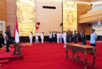 Wakil Panglima TNI Jenderal TNI Tandyo Budi R mewakili Panglima TNI Jenderal TNI Agus Subiyanto memimpin upacara serah terima jabatan