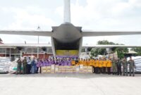 Ketua Umum Dharma Pertiwi dan IKKT PWA turut berpartisipasi untuk memberikan bantuan sebagai wujud rasa prihatin dan berduka atas bencana