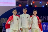 Tim beregu putra Taekwondo Indonesia yang diperkuat oleh Muhammad Alfi Kusuma, Muhammad Hafizh Fachrur Rhozi, dan Muhammad Rizal