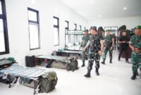 Komandan Korem 172/Praja Wira Yakthi, Brigjen TNI Tagor Rio Pasaribu, S.E., melaksanakan kunjungan kerja ke Kompi A Yonif TP 815/Worgir Tassem