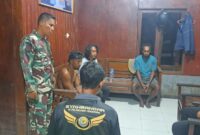 Babinsa Koramil 1710-06/Agimuga, Kodim 1710/Mimika Sertu Benjamin Situmorang bersama TNI AL dan Polisi berhasil menangkap pengedar sekaligus pengguna Narkoba