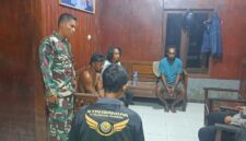 Babinsa Koramil 1710-06/Agimuga, Kodim 1710/Mimika Sertu Benjamin Situmorang bersama TNI AL dan Polisi berhasil menangkap pengedar sekaligus pengguna Narkoba