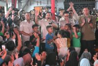 Wakil Panglima TNI Jenderal TNI Tandyo Budi R mendampingi Presiden Republik Indonesia Prabowo Subianto bersama Menhan RI Sjafrie Sjamsoeddin