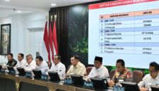 Wakil Panglima TNI Jenderal TNI Tandyo Budi R dan Kepala Staf Umum TNI Letjen TNI Richard Tampubolon mendampingi Menteri Pertahanan RI