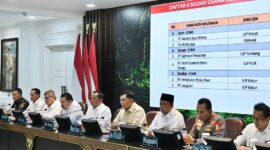 Wakil Panglima TNI Jenderal TNI Tandyo Budi R dan Kepala Staf Umum TNI Letjen TNI Richard Tampubolon mendampingi Menteri Pertahanan RI