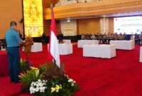 Panglima TNI Jenderal TNI Agus Subiyanto yang diwakili Inspektur Jenderal (Irjen) TNI Laksdya TNI Hersan memimpin acara Penandatanganan Kontrak