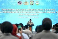 Peresmian 1.072 Satuan Pelayanan Pemenuhan Gizi (SPPG) dan 18 Gudang Ketahanan Pangan Polri serta groundbreaking 107 SPPG yang dipimpin Presiden RI Prabowo Subianto