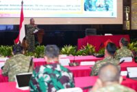 Kepala Staf Umum (Kasum) TNI Letjen TNI Richard Tampubolon didampingi Askomlek Panglima TNI Marsda TNI Basuki Rochmat membuka secara resmi Rapat Koordinasi Komunikasi dan Elektronika