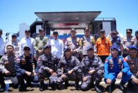 Panglima TNI Jenderal TNI Agus Subiyanto bersama Kapolri Jenderal Polisi Listyo Sigit Prabowo dan beberapa menteri Kabinet Merah Putih meninjau secara langsung