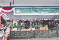 Kodim 1710/Mimika menggelar Bazar Ramadhan yang dilaksanakan secara serentak di seluruh satuan jajaran TNI