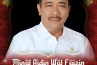 Anggota DPRD Kabupaten Pesisir Selatan, Aprinal Tanjung, S.H., Dt.Rajo Moleh menyampaikan ucapan selamat Idul Fitri