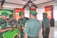 Komando Distrik Militer (Kodim) 1710/Mimika menggelar acara laporan korps kenaikan pangkat