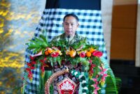 Panglima TNI Jenderal TNI Agus Subiyanto bersama Ketua Umum Dharma Pertiwi Ny. Evi Agus Subiyanto menghadiri acara puncak peringatan Hari Ulang Tahun ke-62 Dharma Pertiwi