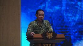 Panglima TNI Jenderal TNI Agus Subiyanto memberikan materi tentang “Program dan Kebijakan TNI dalam Mendukung Asta Cita Mewujudkan Indonesia Emas 2045”