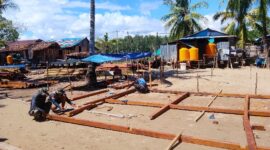 TNI Manunggal Membangun Desa (TMMD) Reguler ke-128 hari kedua, Kodim 1710/Mimika genjot progres sasaran fisik