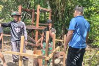 Satgas TMMD Reguler ke-128 Kodim 1710/Mimika terus melaksanakan sasaran fisik pembangunan di Kampung Keakwa