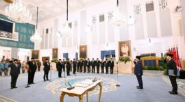 Panglima TNI Jenderal TNI Agus Subiyanto menghadiri pelantikan Pejabat Negara/Pemerintah yang dilantik langsung oleh Presiden RI Prabowo Subianto