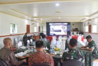 Komandan Kodim 1710/Mimika, Letkol Inf Jozanda, mengikuti Rapat Koordinasi Teknis (Rakornis) TNI Manunggal Membangun Desa (TMMD) ke-128 Tahun 2026