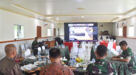 Komandan Kodim 1710/Mimika, Letkol Inf Jozanda, mengikuti Rapat Koordinasi Teknis (Rakornis) TNI Manunggal Membangun Desa (TMMD) ke-128 Tahun 2026