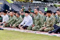 Wakil Panglima TNI Jenderal TNI Tandyo Budi R mendampingi Menteri Pertahanan RI Sjafrie Sjamsoeddin