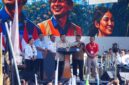 Panglima TNI Jenderal TNI Agus Subiyanto mendampingi Presiden RI Prabowo Subianto menghadiri Peringatan Hari Buruh Internasional