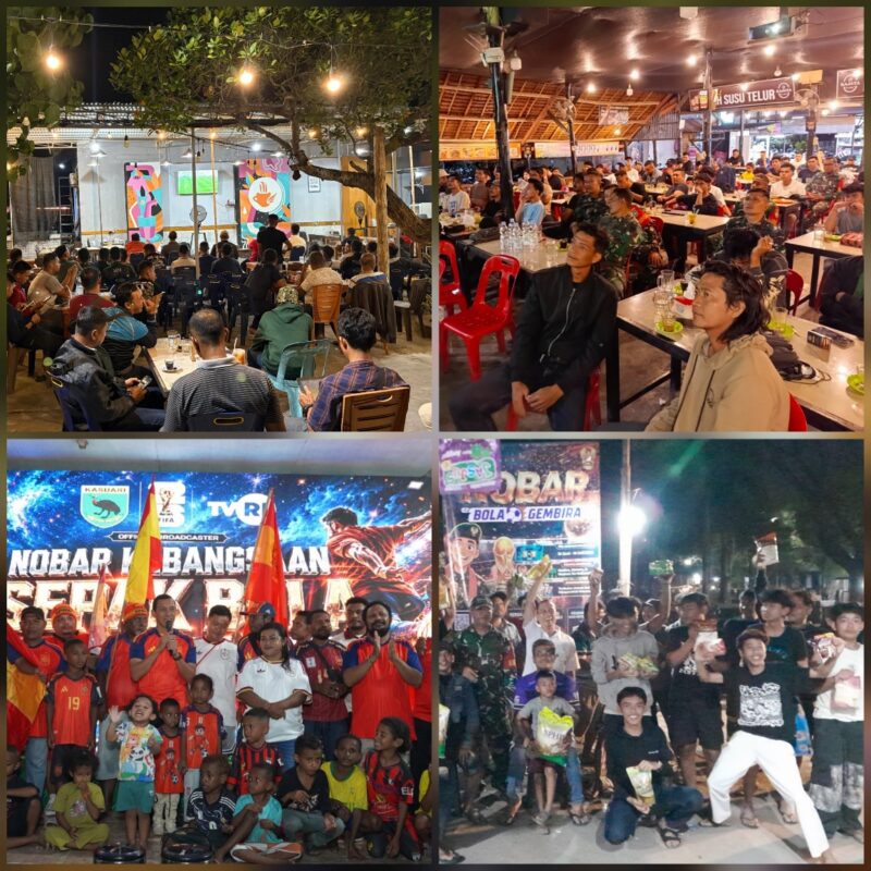 Tentara Nasional Indonesia (TNI) telah menggelar lebih dari 1.500 titik Nonton Bersama (Nobar) Kebangsaan Piala Dunia 2026