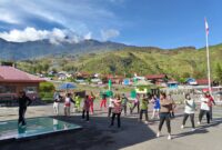 Kodim 1714/Puncak Jaya kembali melaksanakan kegiatan Jumat Sehat