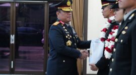 Sebanyak 282 Perwira Remaja (Paja) Akademi Kepolisian Angkatan ke-58 Batalyon Ksatrya Hawin Sarwahita Tahun 2026 mengikuti Tradisi Penyambutan Perwira Remaja