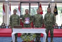 Panglima TNI Jenderal TNI Agus Subiyanto didampingi Wakil Panglima TNI Jenderal TNI Tandyo Budi R. memimpin Uji Naskah III dan Pengesahan Doktrin TNI Perisai Trisula Nusantara