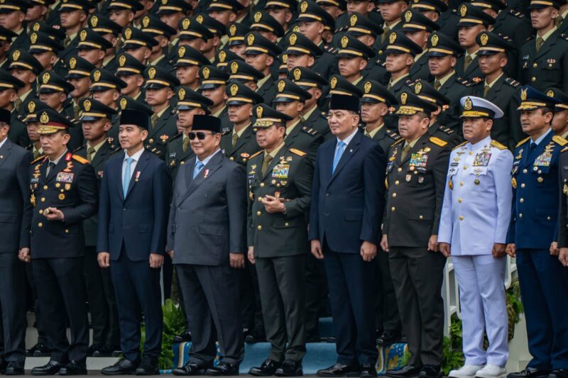Upacara Prasetya Perwira (Praspa) 1.177 Calon Perwira Remaja (Capaja) TNI dan Polri Tahun 2026 yang dipimpin Presiden RI Prabowo Subianto di Istana Negara