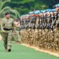 Panglima TNI Jenderal TNI Agus Subiyanto yang diwakili Asisten Operasi (Asops) Panglima TNI Letjen TNI Bobby Rinal Makmun menyambut kepulangan Satgas Batalyon Gerak Cepat (BGC) TNI Kontingen Garuda