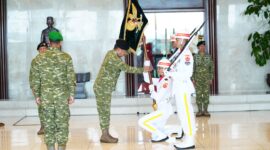 Panglima TNI Jenderal TNI Agus Subiyanto memimpin upacara Serah Terima Jabatan (Sertijab) Wakil Panglima TNI dan Kepala Staf TNI Angkatan Darat