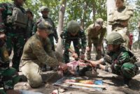 Prajurit TNI bersama Angkatan Bersenjata Australia (Australian Defence Force/ADF) melaksanakan survival training