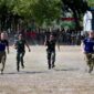 Prajurit Artileri Medan (Armed) TNI bersama prajurit Angkatan Bersenjata Australia (Australian Defence Force/ADF) menggelar Armed Subject Matter Expert Exchange