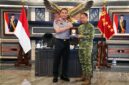 Panglima TNI Jenderal TNI Agus Subiyanto didampingi para Kepala Staf Angkatan dan pejabat utama Mabes TNI menerima kunjungan silaturahmi Kepala Kepolisian Negara Republik Indonesia (Kapolri) Jenderal Polisi Dr. (H.C.) Suyudi Ario Seto, S.I.K., S.H., M.Si.