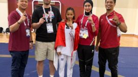 Atlet Taekwondo Indonesia Balqis Nur Afiati berhasil Meraih Medali Emas kategori Cadet U47 Putri pada Turnamen 6th Qatar Taekwondo International Open Championship 2026