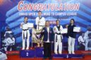 Ketua Umum Pengurus Besar Taekwondo Indonesia (PBTI) Jenderal TNI Richard Tampubolon, S.H., M.M. menyaksikan pertandingan kejuaraan Liga Mahasiswa Taekwondo