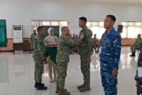 Dirpuanter Ster TNI Brigjen TNI Jimmy Rihi Tugu mewakili Kaster TNI resmi menutup Penataran Tenaga Pendidik Teritorial Tingkat Perwira Pertama TA 2026